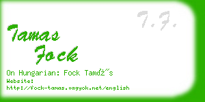 tamas fock business card